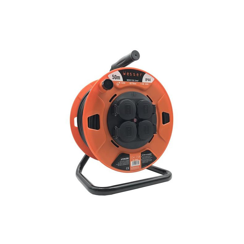 TAMBOR CABLE 50M 3X1,5H05VV CON TAPAS