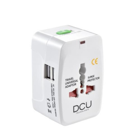 ADAPTADOR VIAJE UNIV+2 USB EU-UK-USA-AUS-CHI-JAP