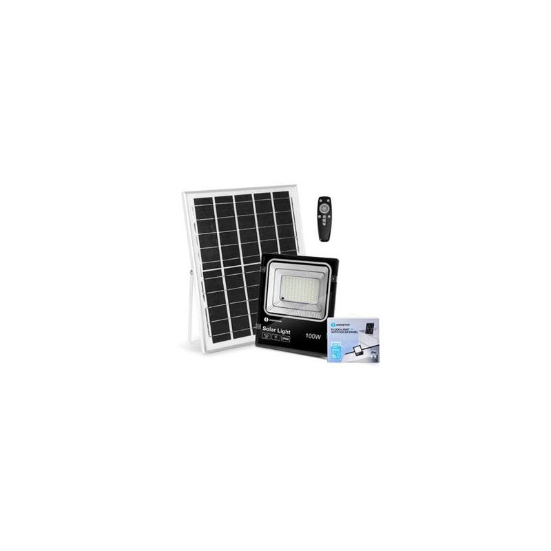 PROYECTOR LED SOLAR 100W NEGRO C/MANDO 285739