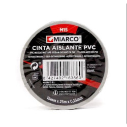 CINTA AISLANTE PVC M15 19X25 GRIS 17750