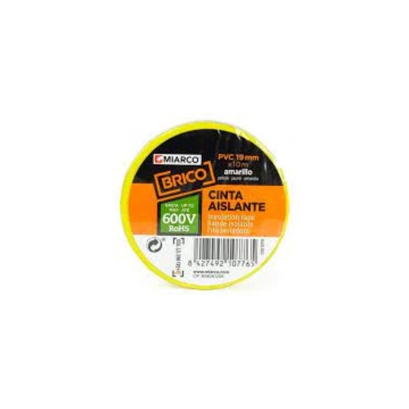 CINTA AISLANTE BRICO 19MMX20M AMARILLA  10786 CINTA AISLANTE BRICO 19MMX20M AMARILLA  10786