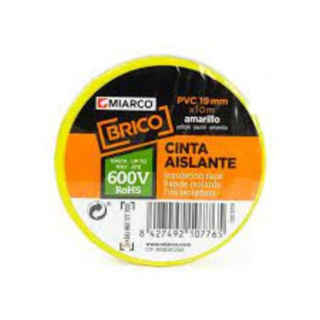 CINTA AISLANTE BRICO 19MMX20M AMARILLA  10786 CINTA AISLANTE BRICO 19MMX20M AMARILLA  10786