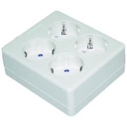 BASE BIPOLAR CUADRADO 4 TOMAS TT. 16 AH. 8104