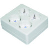 BASE BIPOLAR CUADRADO 4 TOMAS TT. 16 AH. 8104