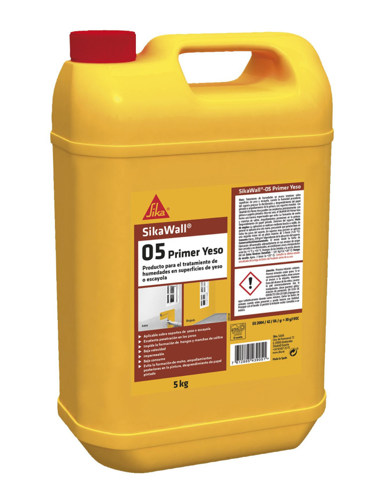 SikaWall-05 Primer Yeso   5 KG Garrafa