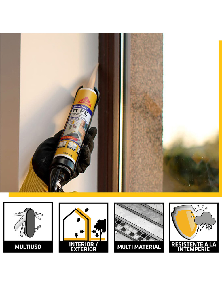 Sikaflex-11FC Purform gris hormigón 300 ML Cartucho