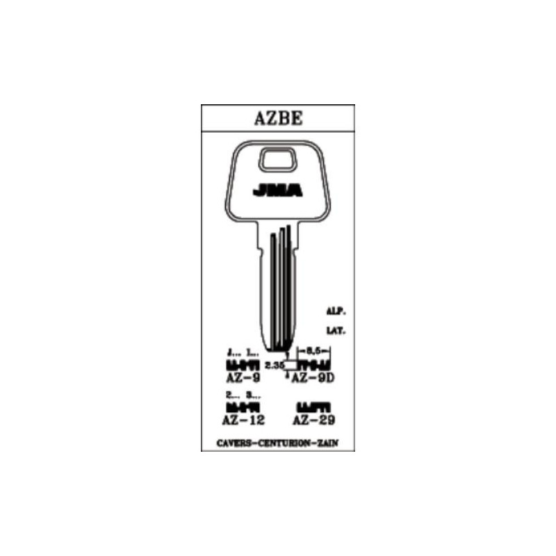 LLAVIN LATON SEGURIDAD PARA HS-7 AZ-29