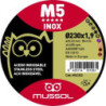 DISCO M5 CORTE EXTRAFINO INOX 230x1.9 EJE 22.23