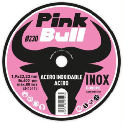 DISCO CORTE EXTRAF. INOX. PINK BULL 230 MM. PB2302
