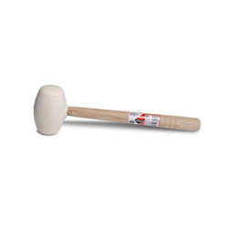 MAZA GOMA BLANCA CARA PLANA ESFERICA 250GR. 66905