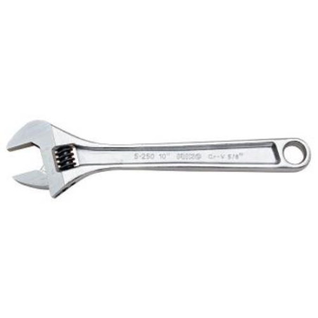 LLAVE AJUSTABLE MOLETA CENTRAL CROMADA 6"