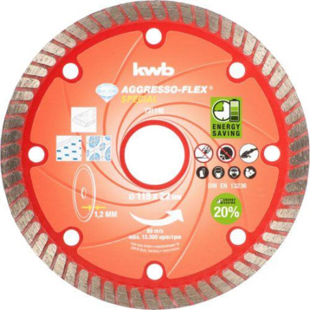DISCO PORCELANICO D.115X1,2 AKKU-TOP 49721140