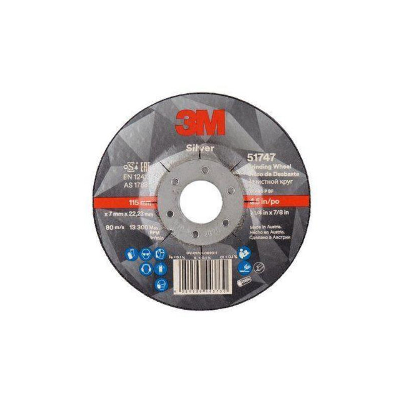 DISCO DESBASTE SILVER T27 127X7X22.23MM. PN51748 DISCO DESBASTE SILVER T27 127X7X22.23MM. PN51748