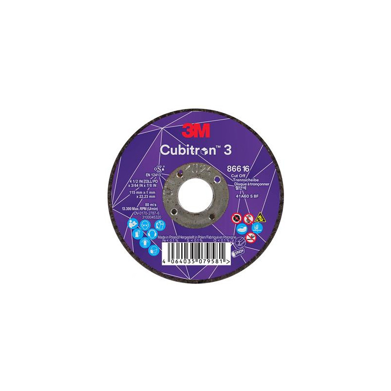 DISCO DE CORTE 88775 36+ T41 125X2X22.23MM 25UNIDS DISCO DE CORTE 88775 36+ T41 125X2X22.23MM 25UNIDS