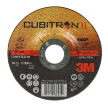 DISCO DE CORTE PLANO 125X1X22.23MM. CUBITRON II DISCO DE CORTE PLANO 125X1X22.23MM. CUBITRON II