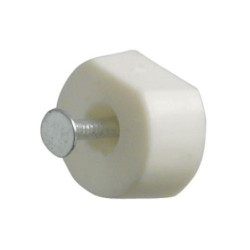 SOPORTE 163 Ø15X7X19MM.PLASTICO BLANCO (BL-8)19697