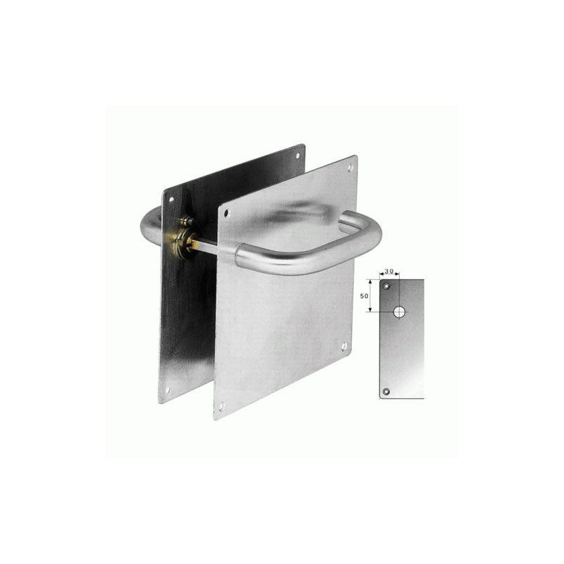MANILLA CON PLACA 1.180X180 INOXIDABLE RECTA MANILLA CON PLACA 1.180X180 INOXIDABLE RECTA
