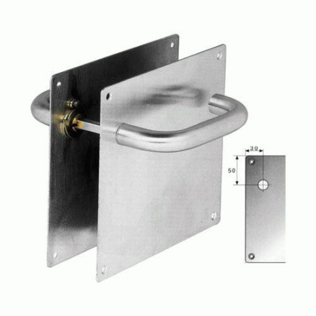 MANILLA CON PLACA 1.180X180 INOXIDABLE RECTA MANILLA CON PLACA 1.180X180 INOXIDABLE RECTA