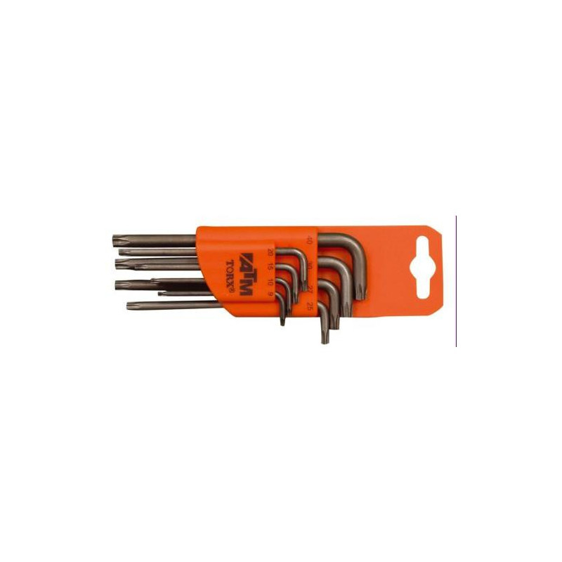 JUEGO 8 LLAVES TORX LARGA ACODADA A1401