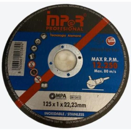 DISCO CORTE 125X1X22,23MM. IMPAR PROFESIONAL 125