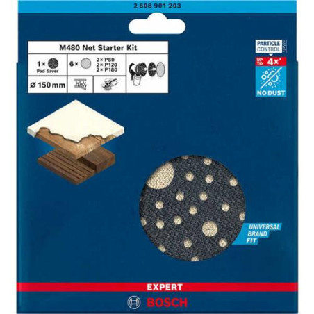 KIT EXPERT M480 LIJADORAS EXCENTRICAS 150 MM, 7 UD