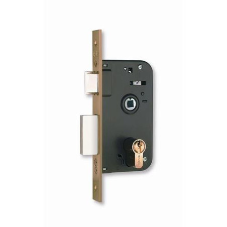 CERRADURA EMBUTIR 600-80X50 HIERRO NIQUELADO