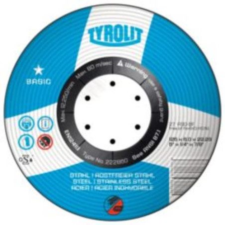 DISCO DESBASTE ACERO A30BF 178X6X22,2