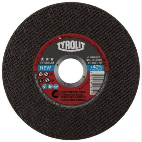 DISCO CORTE INOXIDABLE PREMIUM 115X1.6X22.23 A46R