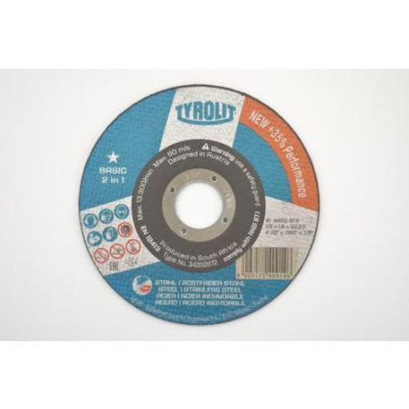 DISCO CORTE BASIC ACERO/INOX 41C 115X1.6X22.23