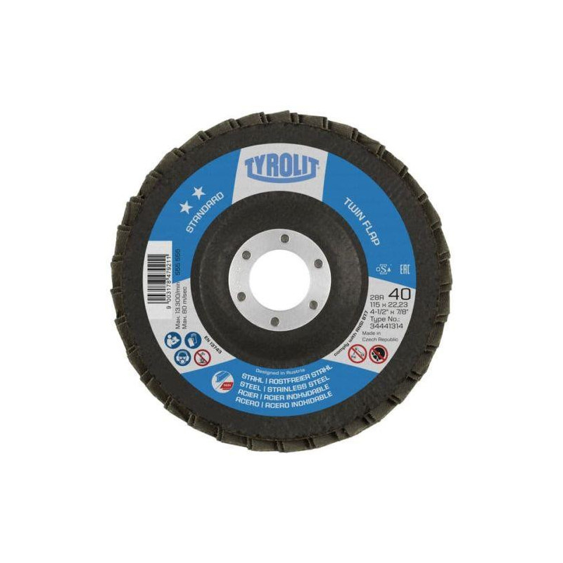 DISCO DE LAMINAS TWIN FLAP 27XLA 115X22,23 ZAZA60Q
