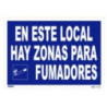 CARTEL A-4 HAY ZONAS PARA FUMADORES