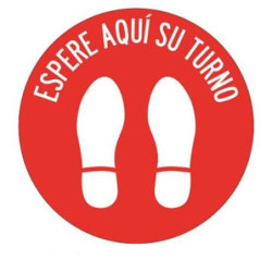 SEÑALIZACION SUELO ESPERE TURNO 30CM 9058