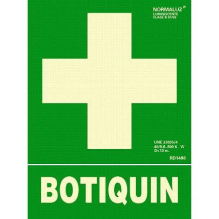 CARTEL PVC 40X30 SERIGRAFIADO BOTIQUIN