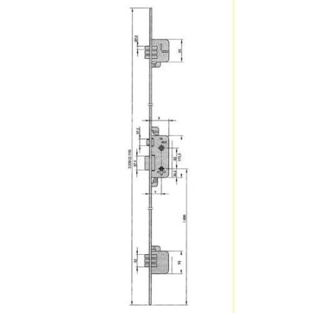 CERRADURA SEGURIDAD 8922-80 AL YL6 70 CC M3